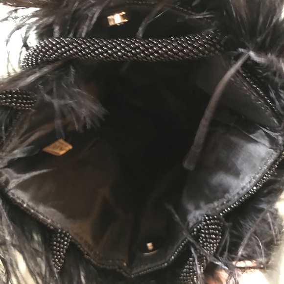 NWT Ostrich Plume and Sequin Dress Handbag/Purse - Picture 6 of 8